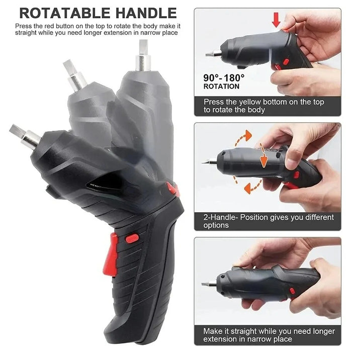 Mini Electric Screwdriver Kit – 48-in-1 Cordless Precision Tool | Rechargeable & Portable