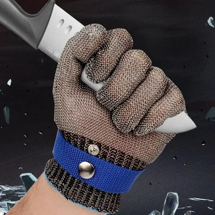 "Stainless Steel Cut-Resistant Gloves – Anti-Cut Safety Mesh Gloves for Butchers & Kitchen Use"