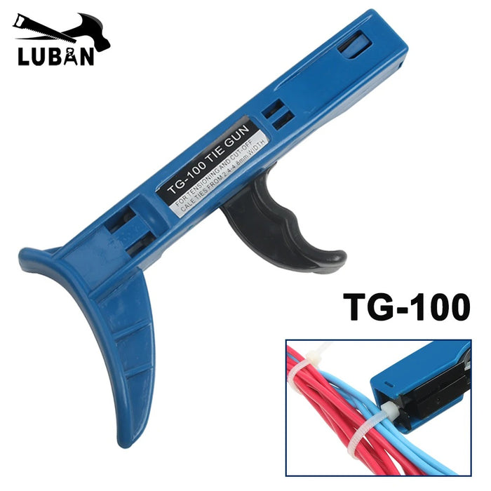 TG-100 Automatic Tensioning Cable Tie Gun Hand Tools For Nylon Cable Tie Fastening and Tensioning Tool 2.4-4.8mm