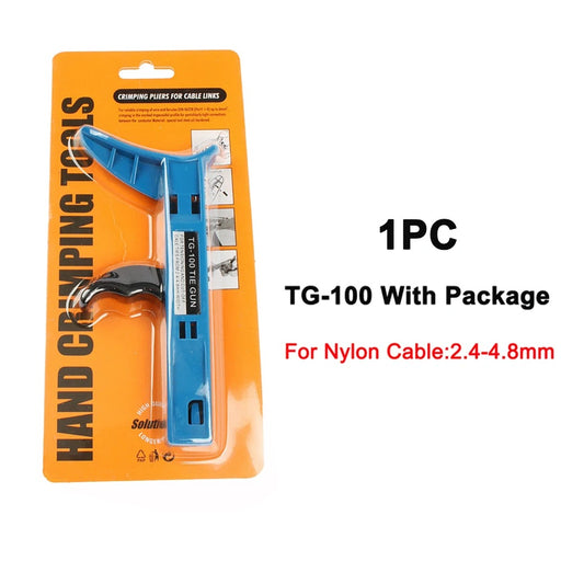 TG-100 Automatic Tensioning Cable Tie Gun Hand Tools For Nylon Cable Tie Fastening and Tensioning Tool 2.4-4.8mm