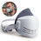 "Half Face Dust Mask Respirator – Includes 20 Replaceable Filters for Industrial, Construction, and Safety Protection"