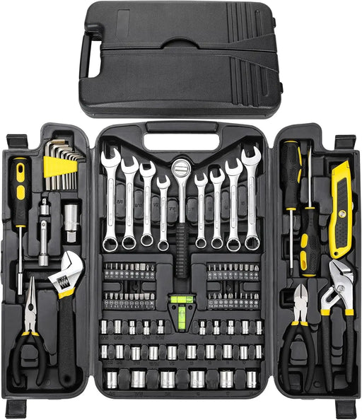 95-Piece Mechanics Tool Set – Portable Toolbox with Adjustable Wrench, Pliers, Sockets & Bits