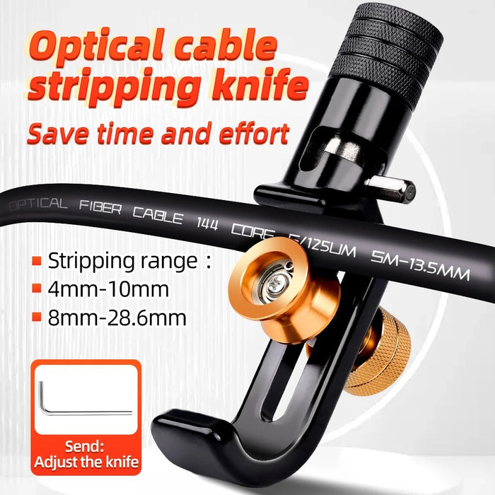 SAIVXIAN Armored Wire Stripper – Dual Range Optical Cable Slitter & Jacket Cutter