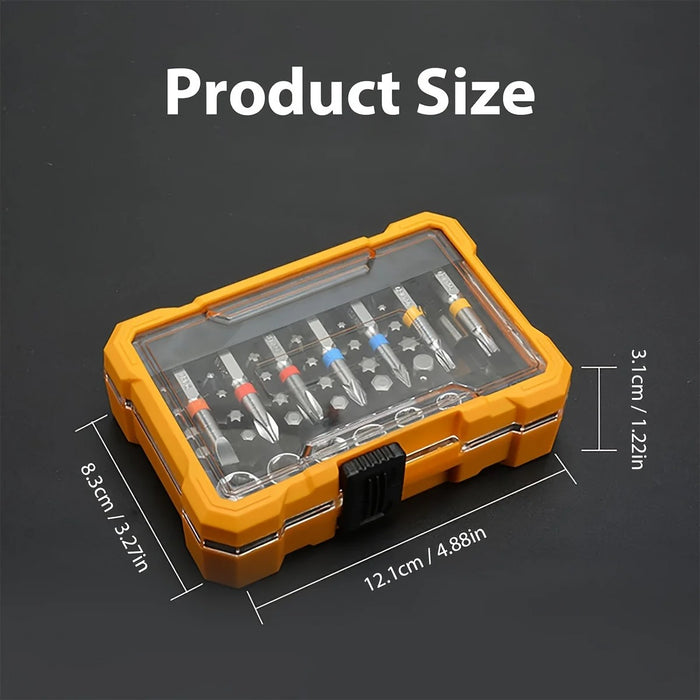 50-Piece Magnetic Screwdriver Bit Set – Hex & Torx Bits with Storage Case & Socket Adapter for Electric Screwdrivers