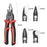 5-in-1 Multi-Tool Pliers Set – Quick-Change Head, Wire Cutters, Scissors, Cable Cutter, Wire Stripper & Crimping Pliers