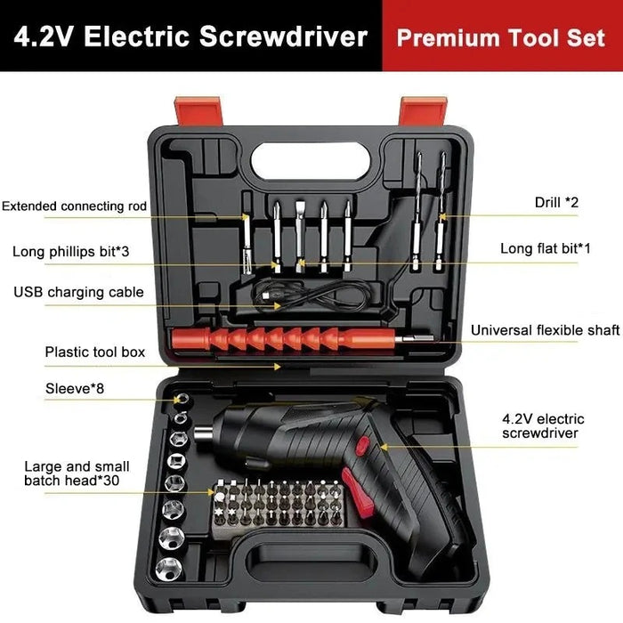 Mini Electric Screwdriver Kit – 48-in-1 Cordless Precision Tool | Rechargeable & Portable