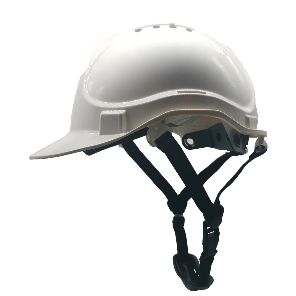 "CE Certified Vented Safety Helmet – ABS Hard Hat with Ratchet Suspension for Industrial & Construction Work"