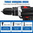 21V Cordless Impact Drill Electric Screwdriver Electric Hammer Drill Mini Wireless Hand Drill Lithium-Ion Battery Power Tools