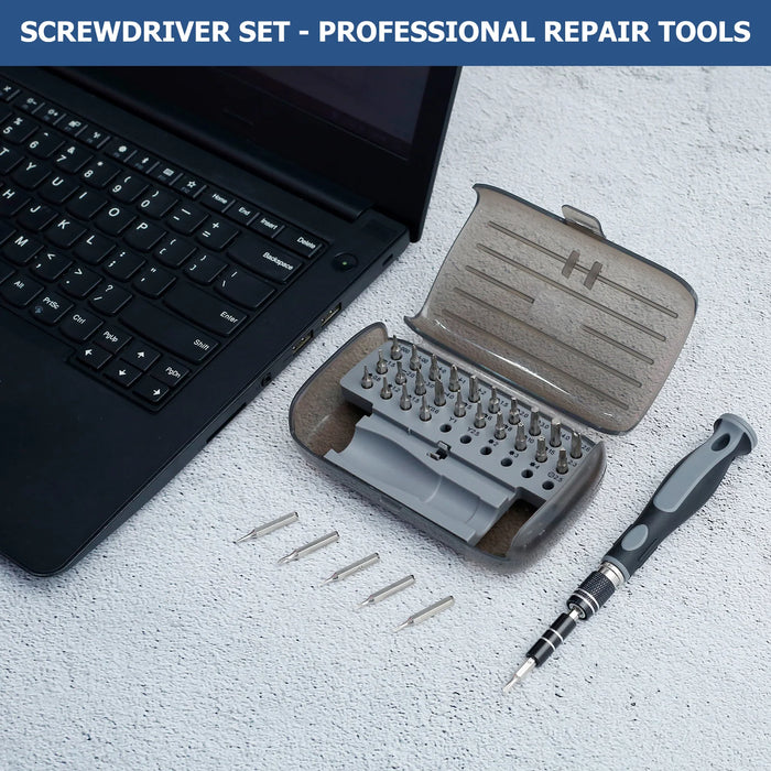 32Pcs Screwdriver Set Magnetic Screwdriver Repair Kit Portable Precision Screwdriver Bits Set with Handle and Extension Rod