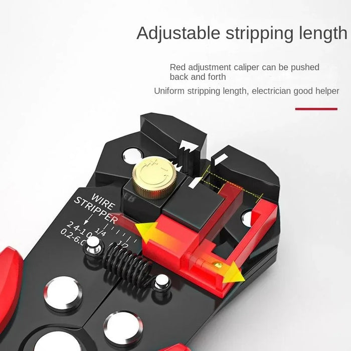 Professional Crimper & Wire Stripper – Multi-Functional Electrician Tool for Cutting, Stripping & Crimping