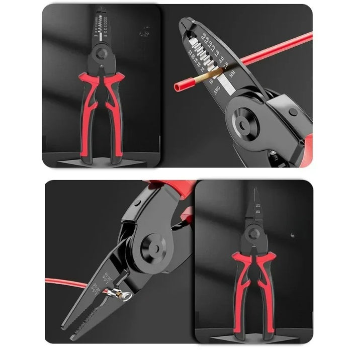 5-in-1 Multi-Tool Pliers Set – Quick-Change Head, Wire Cutters, Scissors, Cable Cutter, Wire Stripper & Crimping Pliers