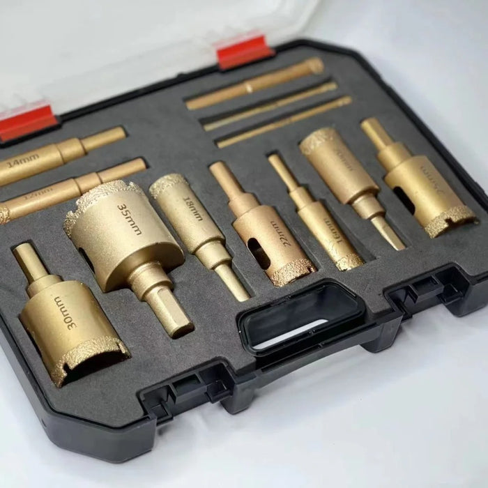 Hand Drill Brazing Hole Opener | Multi-Purpose Hole Punching & Expander Drill Bit Set for Stone, Vitrified Brick, and Emery