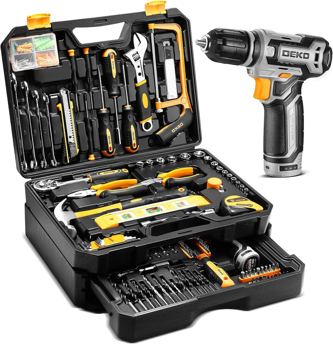 DEKOPRO 12V Cordless Drill & Tool Set – Complete Home Repair Kit