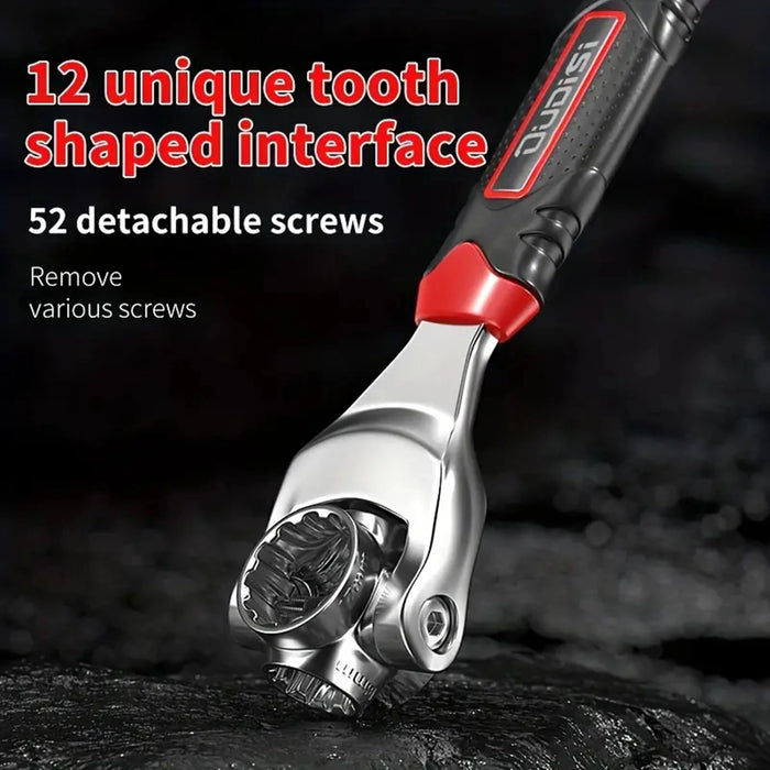 52-in-1 Multi-Function Socket Wrench – Metric & SAE with 360° Swivel Head