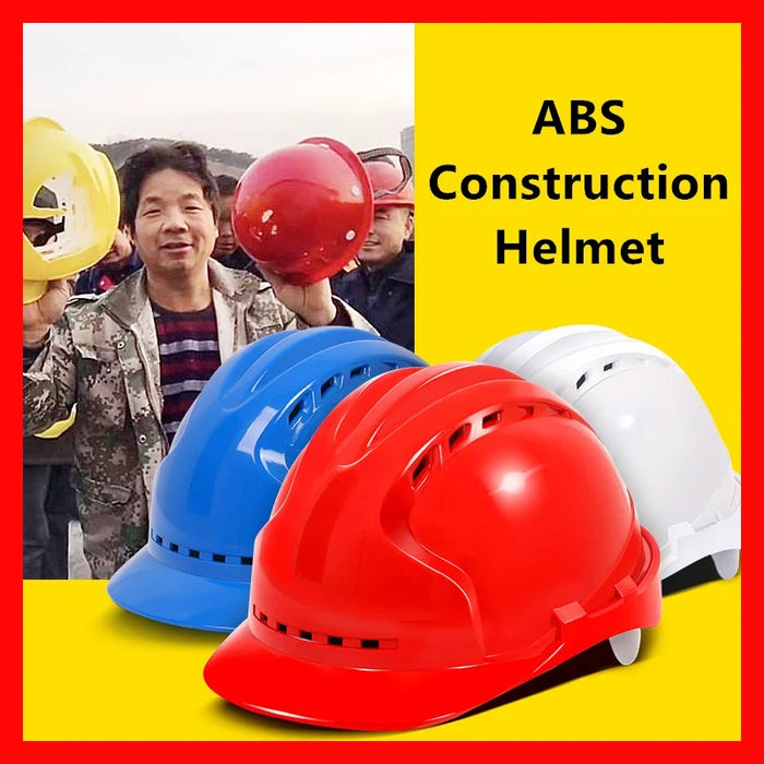 Construction Safety Helmet – Durable ABS Hard Hat with 8-Point Suspension