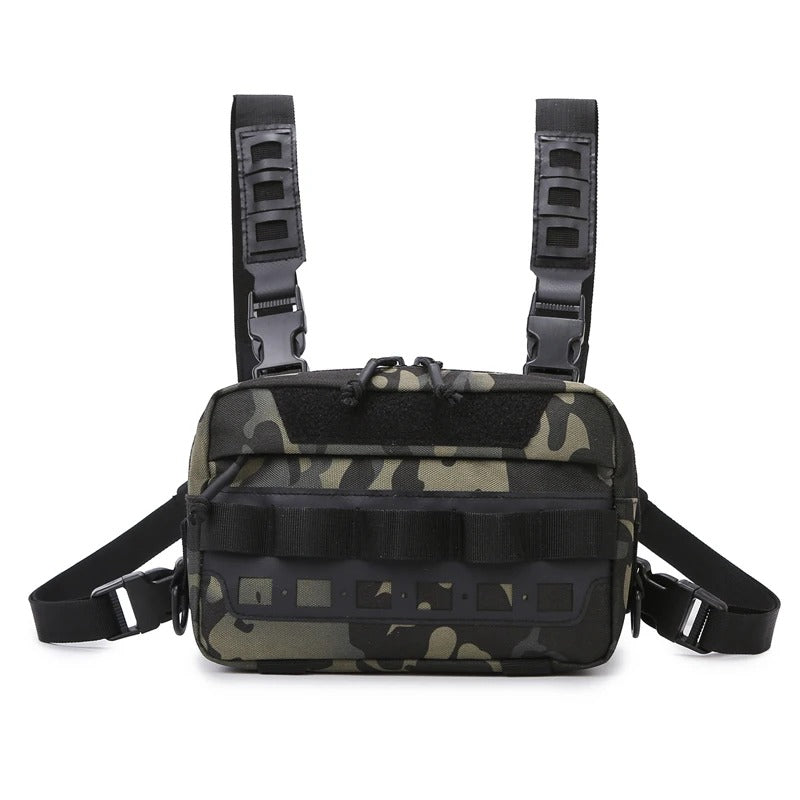 Men's Camo Fishing Vest Bag – Multi-Purpose Tackle Chest & Waist Pack for Outdoor Adventures