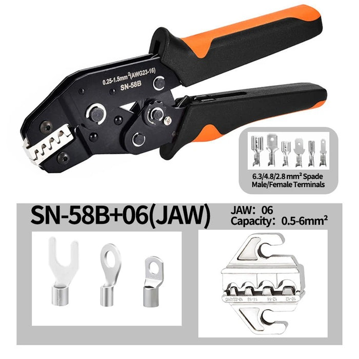 Crimping Tool Set – Pressed Pliers for Electrical Terminals, Connectors & Electronics (48BS 2549)