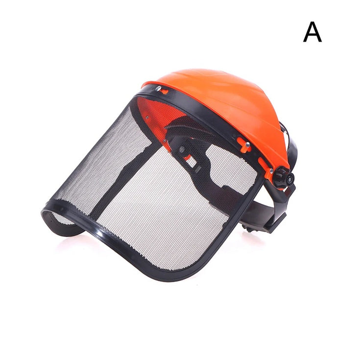 Garden Grass Trimmer Safety Helmet – Full Face Mesh Visor for Logging & Brush Cutter Protection