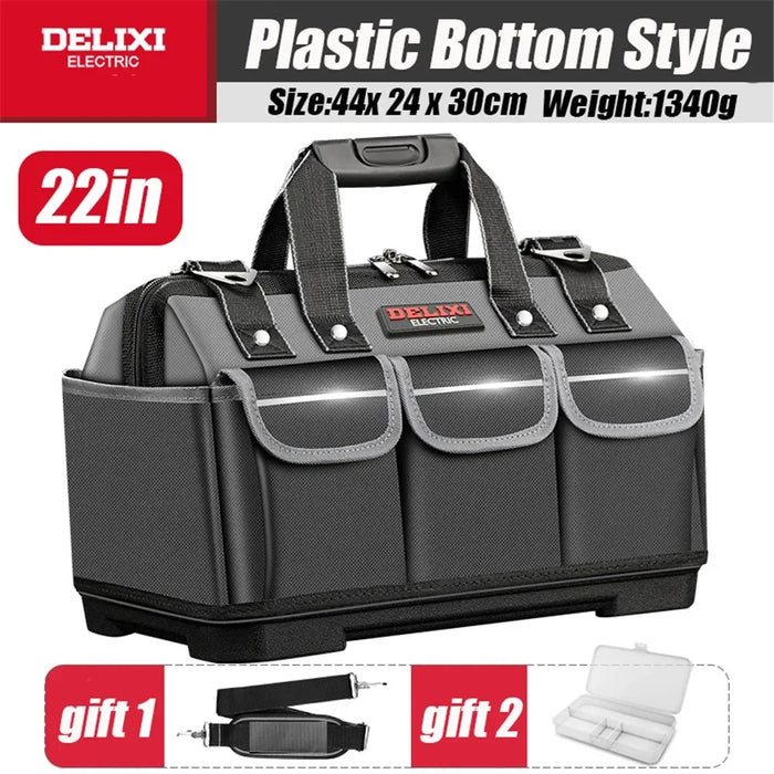 22-Inch DELIXI 1680D Oxford Tool Bag – Heavy-Duty Organizer for Professionals