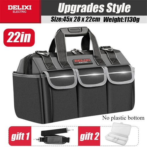 22-Inch DELIXI 1680D Oxford Tool Bag – Heavy-Duty Organizer for Professionals