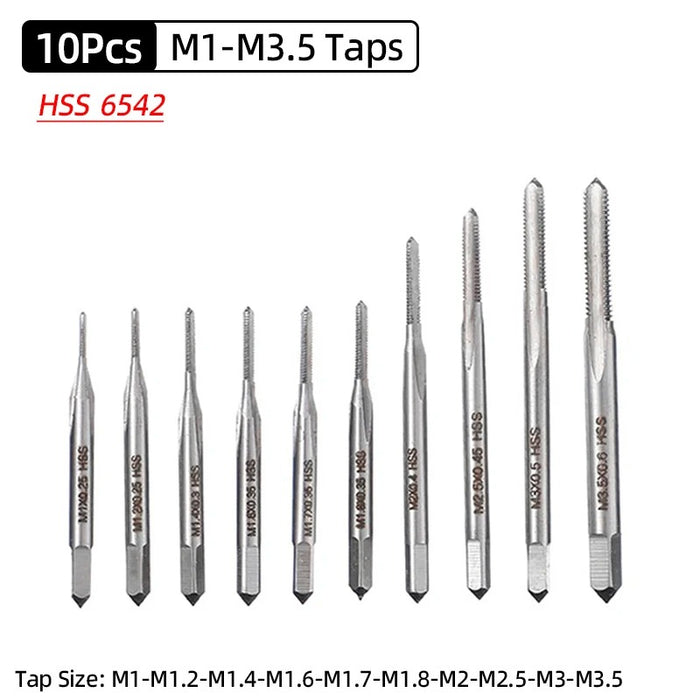 Adjustable M3-M12 T-Handle Ratchet Tap Holder Wrench Tap Wrench Drill Set Hand Tapping Tools Screw Thread Tap Drill Bit