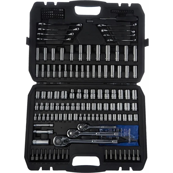 Comprehensive 201-Piece Mechanic’s Tool Socket Set with Durable Storage Case – High-Quality Automotive & DIY Hand Tool Kit