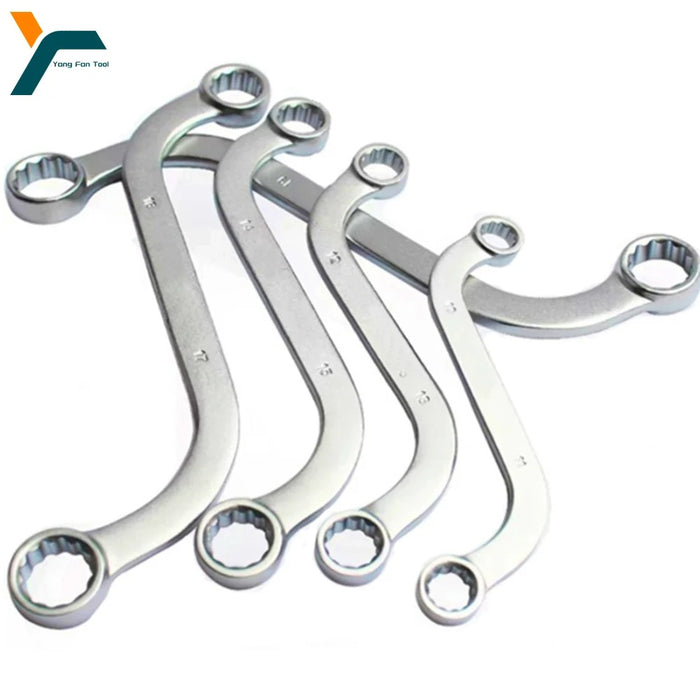 5Pcs S-Type Combination Ring Spanner – 12-Point Box End Wrench Set (10-19mm) | Machine Fastener Repair Tool