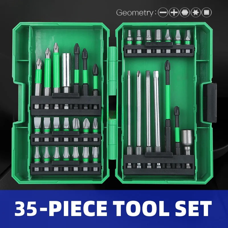 35PCS Magnetic Screwdriver Drill Bit Set – Hexagon Socket & Electric Sleeve Kit for Multi-Function Repair & DIY Projects