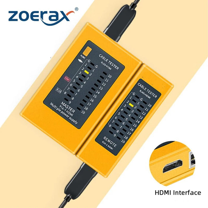 ZoeRax 2-in-1 Cable Tester – HDMI & RJ45 Network Cable Tester, Ethernet LAN Detector