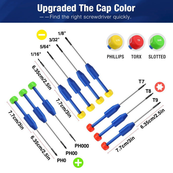 WORKPRO 10-Piece Precision Screwdriver Set – Magnetic Repair Tool Kit for Electronics & Small Repairs