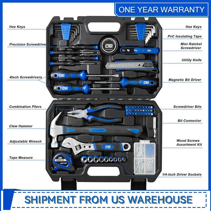 160-Piece Home Repair Tool Kit – Compact & Portable Toolbox for DIY, Students & Household Maintenance by Prostormer