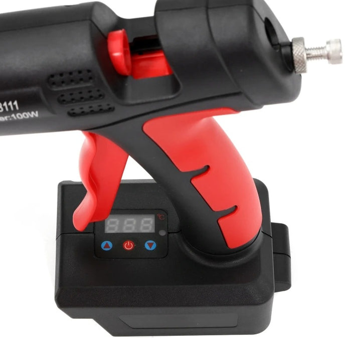 21V Cordless Hot Melt Glue Gun – Rechargeable Power Tool with Copper Nozzle for DIY & Home Repairs (Compatible with Makita 18V Battery)