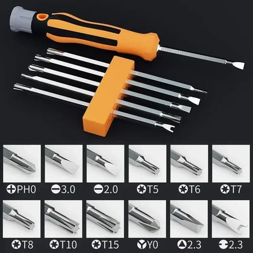 12-in-1 Multifunctional Precision Screwdriver Set – Cross & Flat Head Maintenance Tool