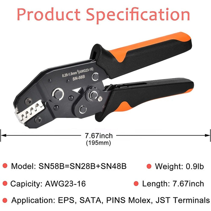 Crimping Tool Set – Pressed Pliers for Electrical Terminals, Connectors & Electronics (48BS 2549)