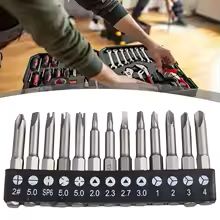 13pcs Special Shaped Screwdriver Set 50mm U Shaped Y Type Triangle Inner Cross Three Points 1/4 Hex Shank Screwdriver Bit Tool