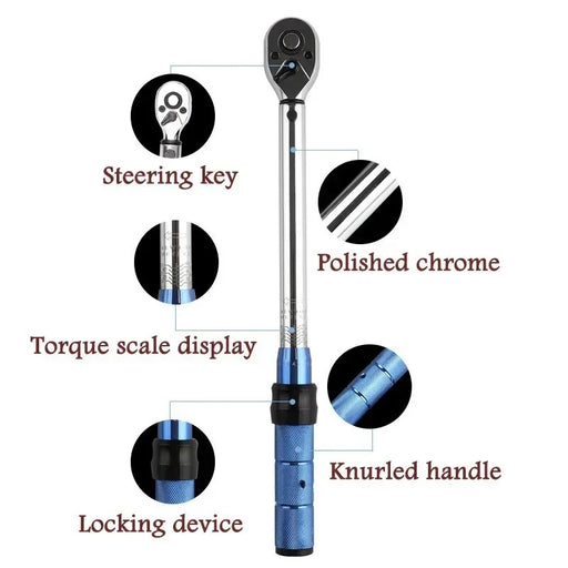 5-60N.m TORQUE WRENCH – 3/8" DRIVE HIGH-PRECISION TORQUE KEY FOR AUTOMOTIVE & BICYCLE REPAIR