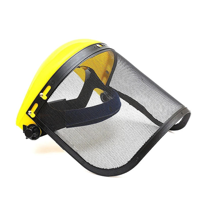 Garden Grass Trimmer Safety Helmet – Full Face Mesh Visor for Logging & Brush Cutter Protection