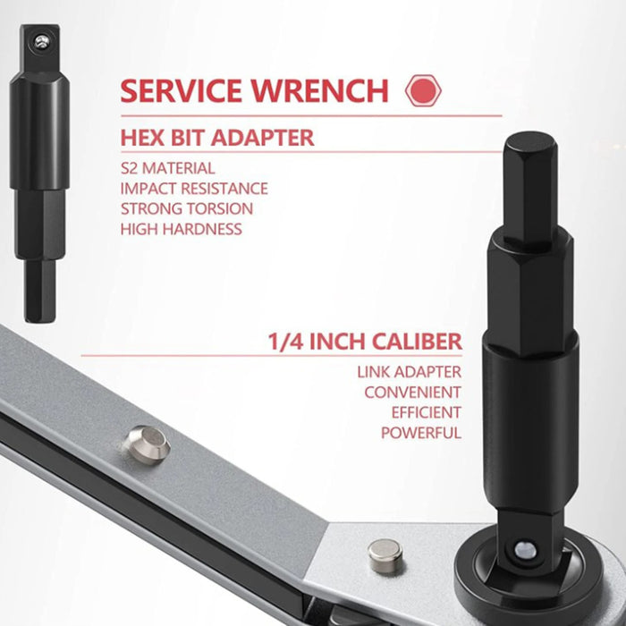 HVAC SERVICE WRENCH – REFRIGERATION RATCHETING SERVICE WRENCH SET (3/8” TO 1/4”, 5/16” X 1/4”)