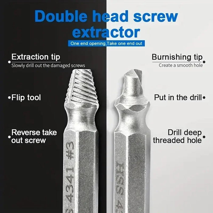 5/6Pcs Damaged Screw Extractor Drill Bit Set Stripped Broken Screw Bolt Extractor Remover Easily Take Out Demolition Tools