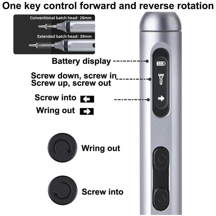 52-in-1 Mini Electric Screwdriver Kit – Cordless Precision Screwdriver with 48 Magnetic Bits for Repair & Assembly