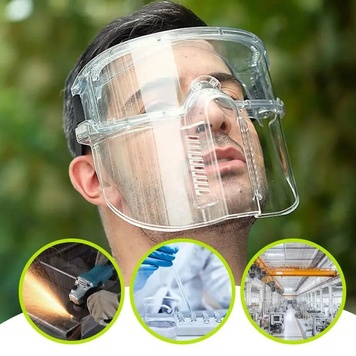 Multipurpose Ergonomic Transparent Face Shield – Full Protection for Work & Kitchen