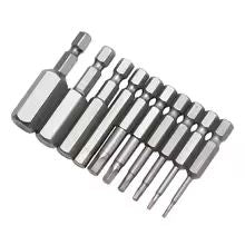 10Pcs 1/4" Hex Shank Magnetic Screwdriver Bits – Power Drill Adapter Set