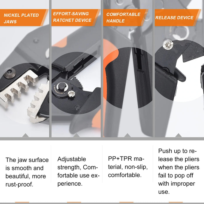 Crimping Tool Set – Pressed Pliers for Electrical Terminals, Connectors & Electronics (48BS 2549)