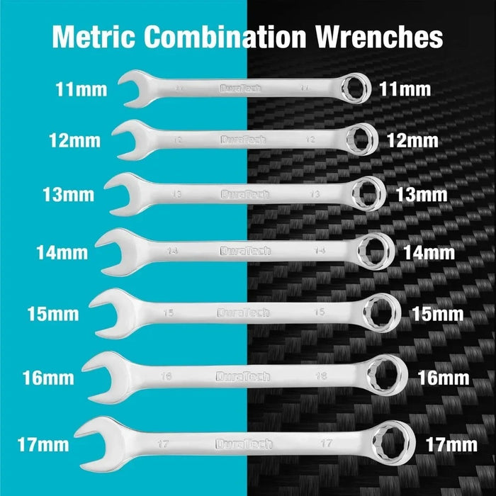 497-Piece Mechanics Tool Set – SAE/Metric Sockets, 90-Tooth Ratchet & Wrench Set in 3-Drawer Tool Box