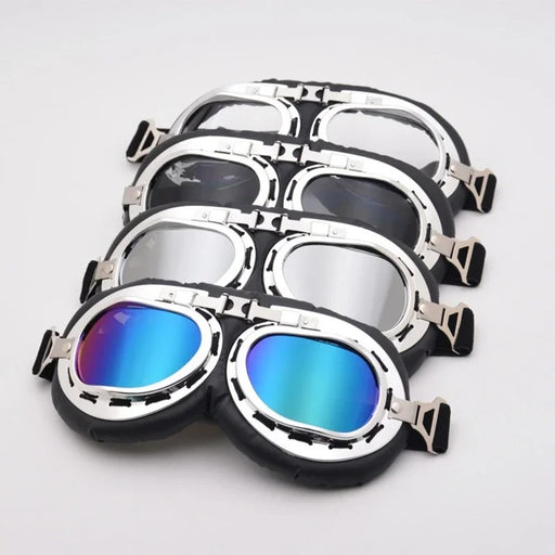 Windproof Retro Motorcycle Goggles – Vintage Steampunk Style for Bikers & Pilots