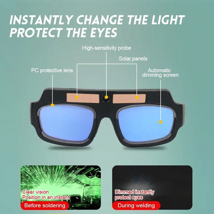 Anti-Glare Automatic Darkening Welding Glasses – Eye Protection for Welders