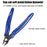 170 Wire Cutter – Mini Diagonal Side Cutting Pliers, Flush Nipper for DIY, Cable, and Electronics (Red & Blue)