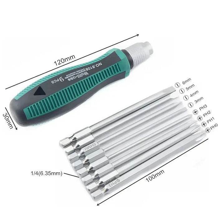 9Pcs Precision Screwdriver Set – Magnetic Multi-Tool for Home Repairs