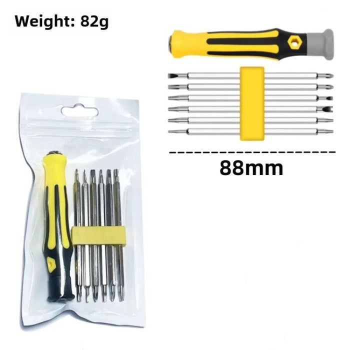 12-in-1 Multifunctional Precision Screwdriver Set – Cross & Flat Head Maintenance Tool