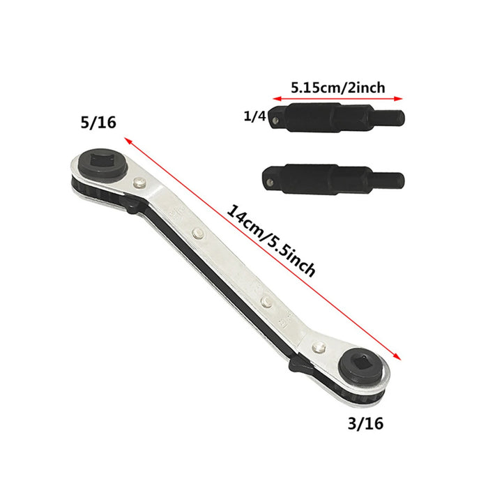 HVAC SERVICE WRENCH – REFRIGERATION RATCHETING SERVICE WRENCH SET (3/8” TO 1/4”, 5/16” X 1/4”)